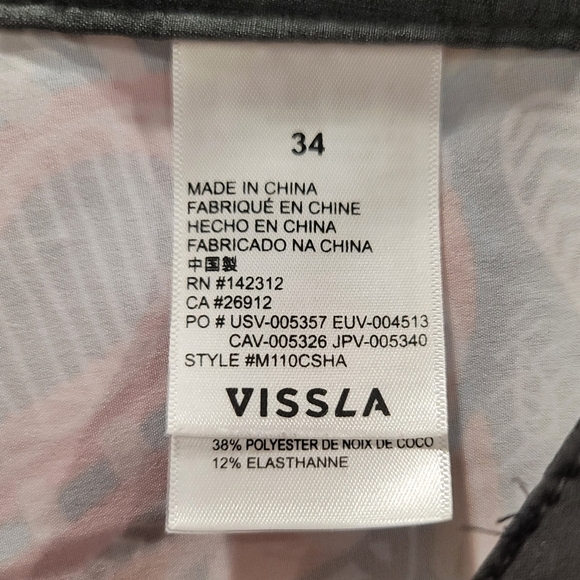 VISSLA Shark Alley Upcycled Boardshorts - Sz 34 - Picture 6 of 12